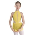 thumbnail image 2 of vastwit Girls Ballet Dress Kids Dance Leotard Lyrical Dress Sleeveless Dance Bodysuit with Skirt Yellow 16, 2 of 7