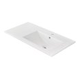 thumbnail image 2 of American Imaginations 35.5-in. W 1 Hole Ceramic Top Set In White Color - Drain Incl. AI-32992, 2 of 9