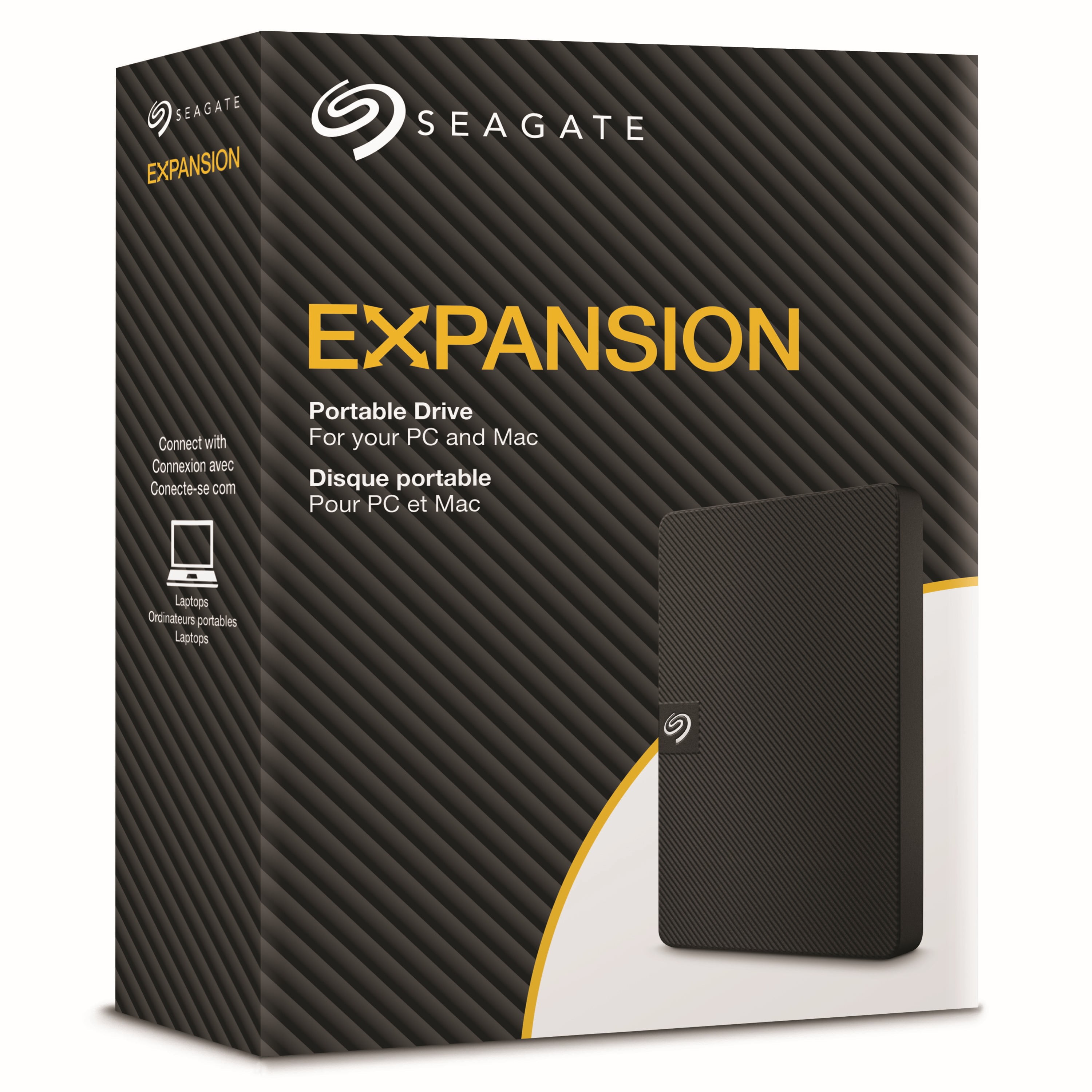 Seagate Expansion Portable 1TB External Hard Drive HDD - USB 3.0, for Mac and PC with Rescue Services and Software (STKN1000400)