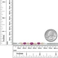 thumbnail image 4 of Gem Stone King 925 Silver and 10K Yellow Gold Pink Created Sapphire and White Lab Grown Diamond Bracelet for Women (1.96 Cttw, Gemstone September Birthstone, Oval, Wheat Chain, 6.5 inches), 4 of 5