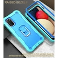 thumbnail image 3 of For Samsung Galaxy A02s PC + Rubber 3-layers Shockproof Protective Case with Rotating Holder(Mint, 3 of 8