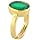 thumbnail image 3 of Certified Emerald Panna 10.50 Carat / 11.25 Ratti Panchdhatu Adjustable Gold Plating Ring For Astrological Purpose Men & Women-B08HDJ, 3 of 8