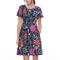 thumbnail image 1 of Disketp Floral para Vestido de Manga Corta para Mujeres, Vestidos de Verano para Mujeres, Casual y Holgado para la Playa, 1 of 6