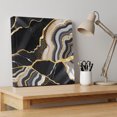 thumbnail image 4 of Ships Next Day Canvas Wall Art 16"x16", Black Marble Wood Framed Canvas Print Painting, Grey Gold Texture Vintage Farmhouse Art Ready to Hang Picture Wall Decor for Home Bedroom Kitchen Office, 4 of 9