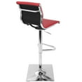 thumbnail image 3 of Masters Contemporary Adjustable Barstool with Swivel in Red Faux Leather by LumiSource, 3 of 8