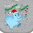 thumbnail image 4 of Inktastic I Want a Hippopotamus for Christmas Hippo in Santa Hat Boys or Girls Baby Bib, 4 of 4