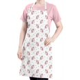 thumbnail image 5 of White Cartoon Unicorn Star Pattern Apron-Garden Aprons for Women with Pockets-Cotton Linen Waterproof Kitchen Cooking Gardening Aprons Adjustable for Kitchen,Cooking,BBQ and Salon 33x27 Inch, 5 of 7