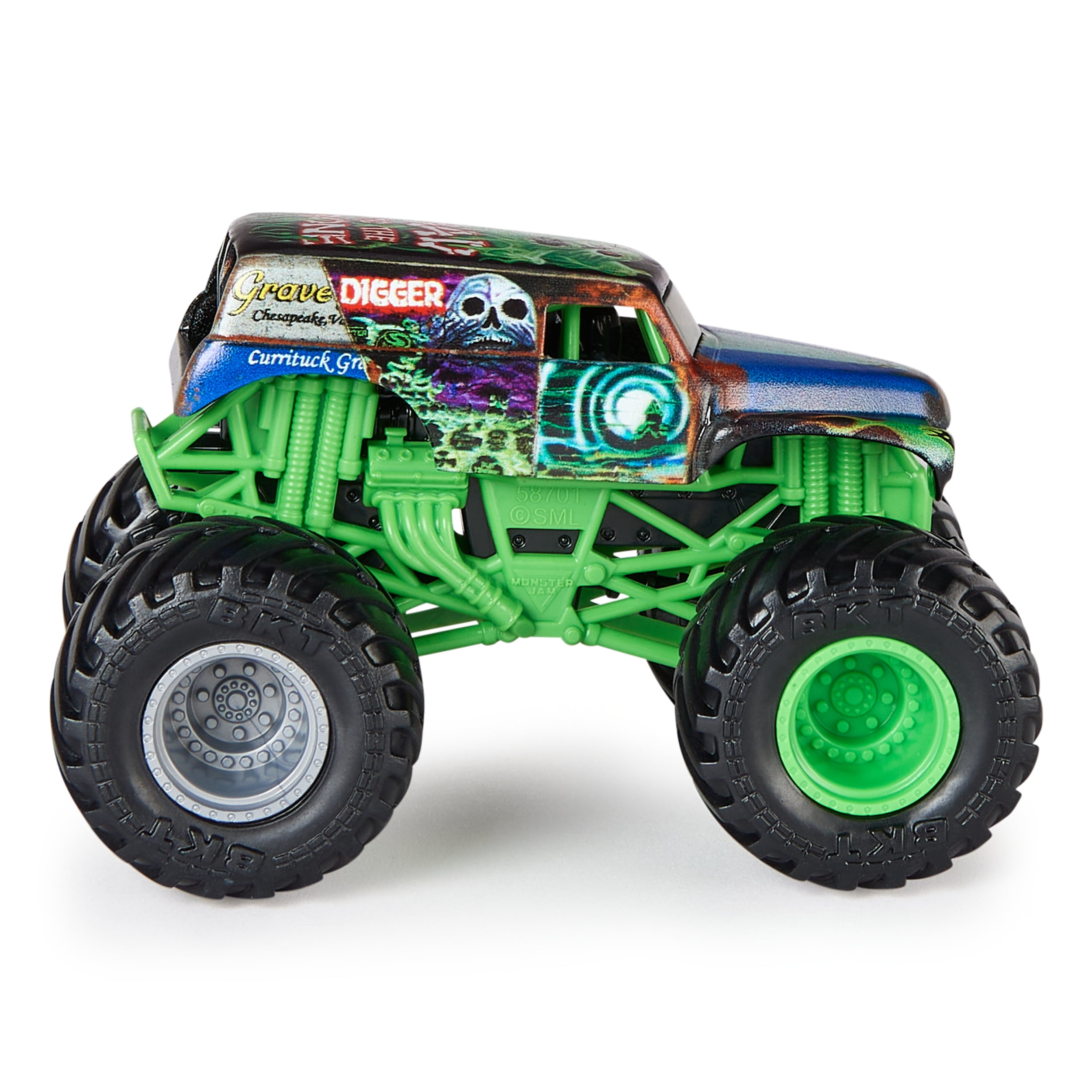 Monster Jam, Official Grave Digger Vs. El Toro Loco Die-Cast Monster Trucks, 1:64 Scale, Kids Toys for Boys Ages 3 and up