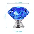 thumbnail image 2 of 12 Pcs 30mm Glass Dresser Knobs Diamond Drawer Knobs Pulls Handles Kitchen Cabinet Knobs (blue), 2 of 5