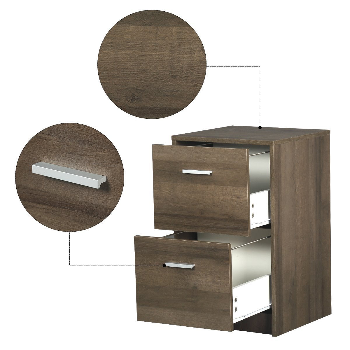 Devaise 2 Drawer Wood Vertical Mobile Pedestal Filing Cabinet Walmart Com Walmart Com