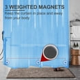 thumbnail image 2 of AmazerBath Shower Curtain Liner, 72x72 Transparent Blue Shower Curtain Liner, Lightweight Plastic Shower Curtain Liner, Cute Waterproof Shower Liner for Bathroom with 3 Magnets and 12 Grommet Holes, 2 of 9