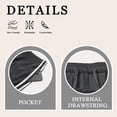 thumbnail image 6 of TEMOFON Womens Pants Casual Summer Sweatpants Elastic Waistband with Pockets Comfy Wide Leg Pants for Jogging Dark Grey XL, 6 of 10