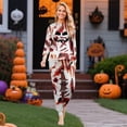 thumbnail image 2 of Horror Print Sleeve Holiday Loungewear Outfit, Family Halloween Pajamas Matching Sets, 2 of 5