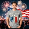 thumbnail image 2 of XDZJLR Patriotic Shirts For Men Red White Blue Independence Day Short Sleeve Tee Shirt Summer Casual Tops Mens 4Th Of July Tshirts, 2 of 4