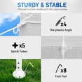 thumbnail image 6 of 10X10FT Party Tent with Mesh Sidewalls, Outdoor Canopy Tent, Heavy Duty Party Tent, Wedding Canopy Patio, Sun Shade Shelter Canopy for Parties, White, 6 of 7