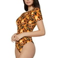 thumbnail image 5 of Cauagu Happy Halloween1 Women's Crew Neck Round Short Sleeve T Shirts Tops Bodysuit Daily Jumpsuit-Large, 5 of 7