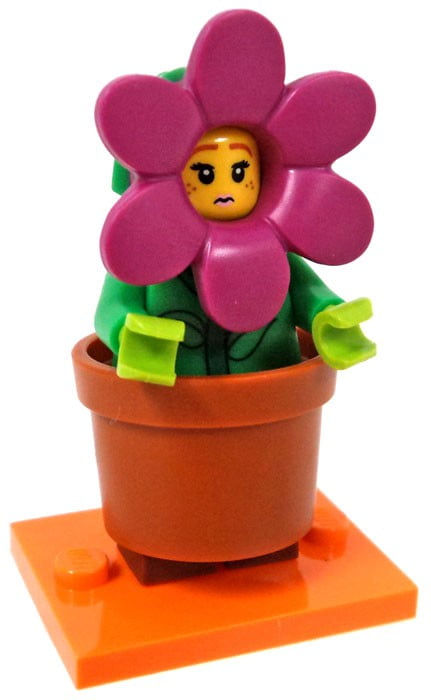 Flower Pot Girl LEGO Series 18 Minifigure Complete Set with Stand 71021 