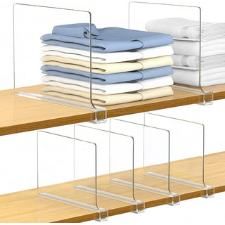 Yieach 10PCS Shelf Dividers for Closets,Clear Acrylic Shelf Divider for  Wood Shelves and Clothes Organizer Purses Separators Perfect for Kitchen