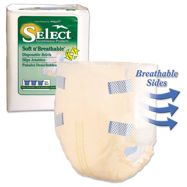 Select Soft n' Breathable Adult Brief Tab Closure Extra Large, XL
