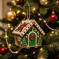 thumbnail image 2 of DIY Christmas Candy House Ornaments Gingerbread House Kit Tabletop Decor Holiday Art Craft Gift for Adults, 2 of 9