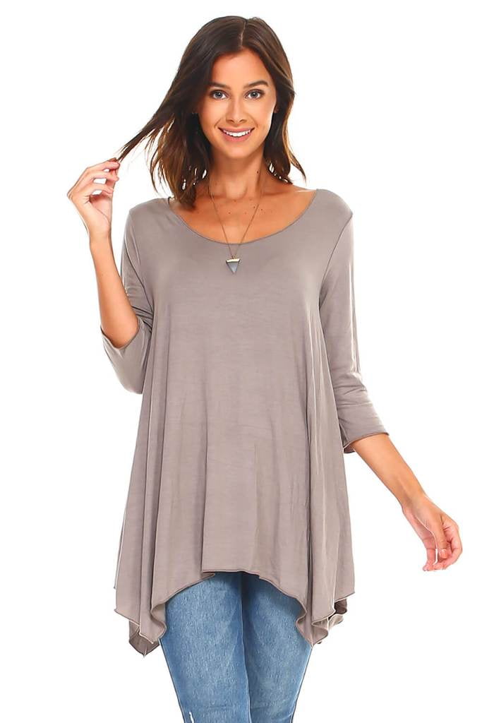 3 4 sleeve tunic top