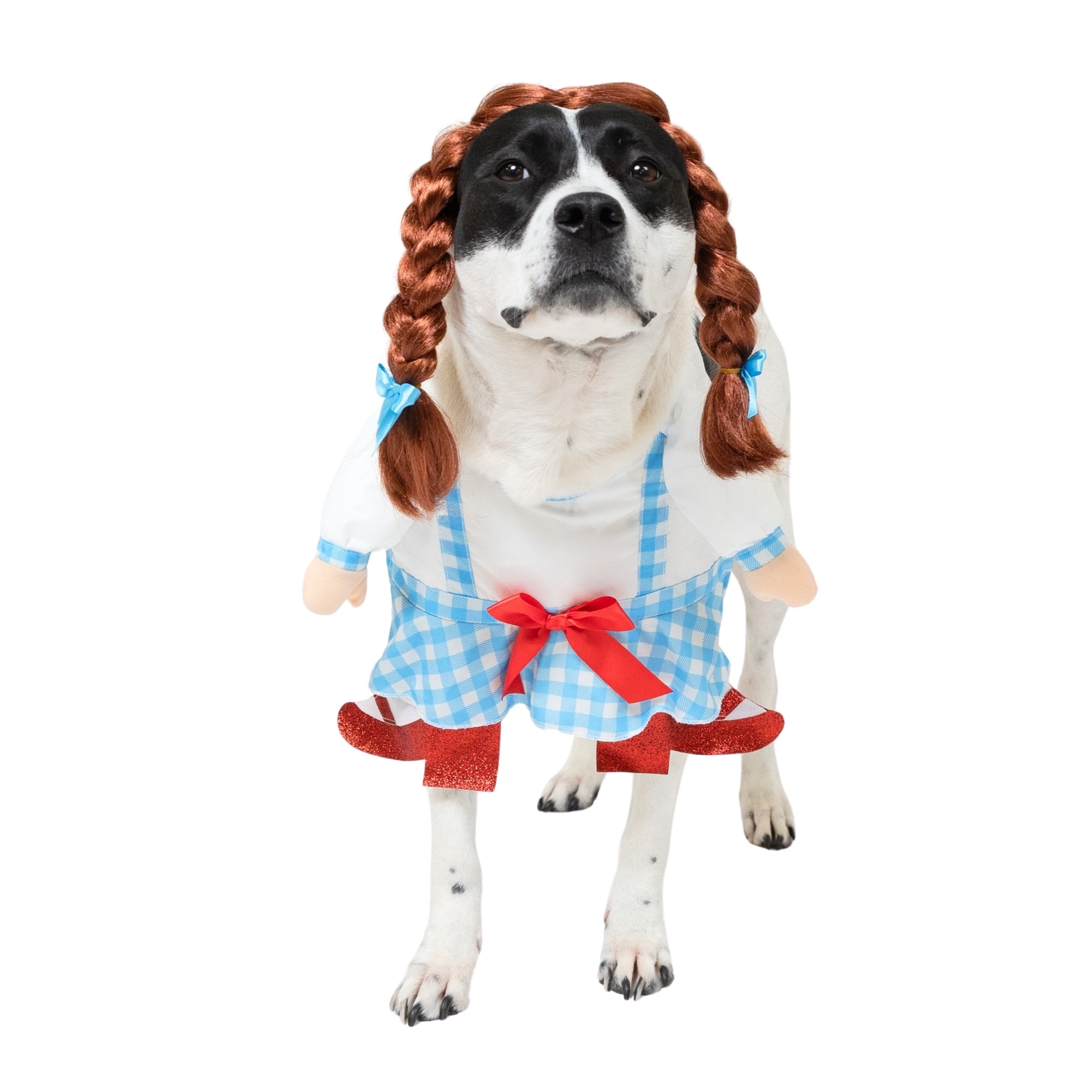 Vibrant Life Halloween Gingham Girl Costume for Dogs, Blue and White, Medium