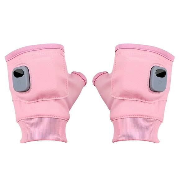 TELOLY Portable Heating Gloves,Fingerless Usb Heated Gloves for Women Men,Rechargeable Hand Warmer for Indoor Outdoor USB,Microfiber Fabric,Type-C Fast Charging,3 Heat Settings