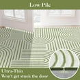 thumbnail image 3 of HOMERRY Area Rugs 5' x 7' Rainbow Stripe Throw Rug for Living Room Bedroom Washable Indoor Neutral Carpet, Green, 3 of 6