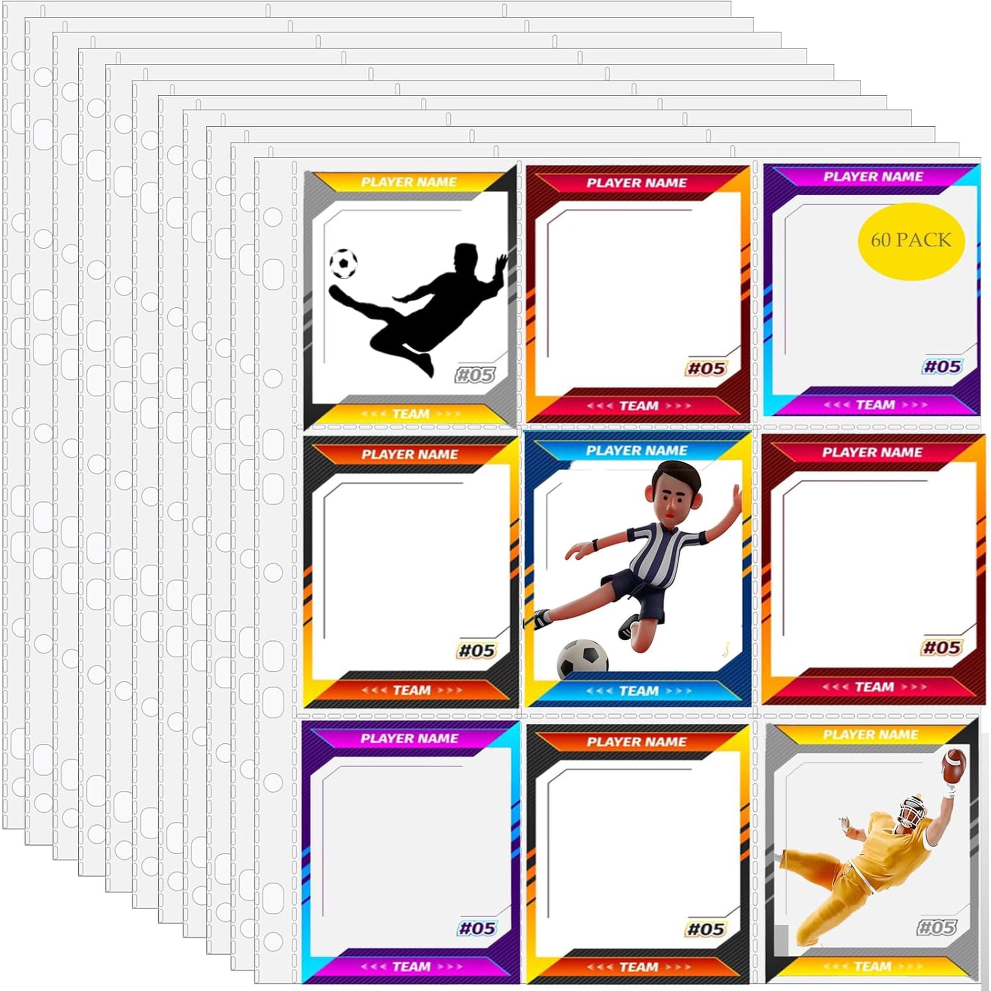 shiyou-1080 Pockets 2.5" x 3.5" Trading Card Sleeves, 9 Pocket Hockey Cards  Sleeves, Ultra-Clear Card Protectors Sheets for Football Cards, Baseball  Cards, Game Cards, Coupons, Fit for 3 Ring Binder, - Walmart.ca