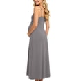 thumbnail image 6 of Admvng Maternity Maxi Dress Spaghetti Strap Flowy A-Line Leisure Pregnancy Sundress, 6 of 9