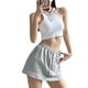 thumbnail image 4 of Pantalones cortos femeninos Qarigey Moda de cintura alta Gris S, 4 of 6