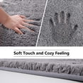 thumbnail image 2 of Alfombra de baño Antideslizante Absorbente, Alfombra de Felpa para Dormitorio, Lavable a máquina, Gris Oscuro, 50 * 80 cm, 2 of 5
