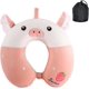thumbnail image 1 of Almohada de viaje para niños, almohada para el cuello con forma de U de espuma viscoelástica pura con funda lavable, cómoda para sentarse en cualquier posición (cerdo rosa), 1 of 4