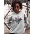thumbnail image 2 of Brooklyn Superior Denim Goods Sweatshirt Women -Image by Shutterstock, Female Small, 2 of 4