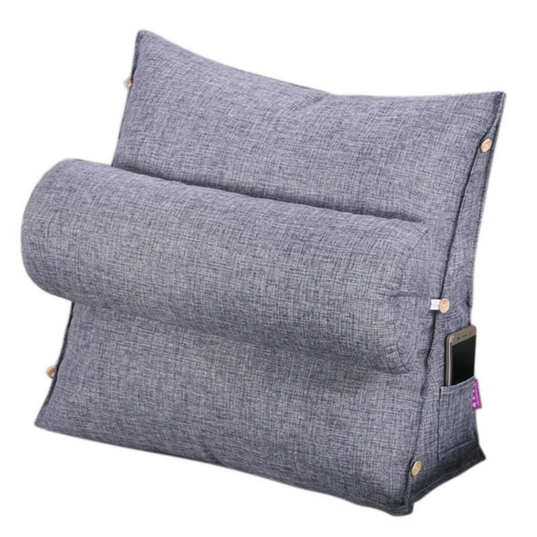 Backrest Pillow Stuffed Sitting Back Neck Support Bed Pillow for Comfort  While Reading & Relaxing Chair Car Seat Sofa Rest Cushion