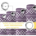 thumbnail image 6 of Purple Boho Blackout Curtains for Bedroom/Living Room, Thermal Insulated Kitchen Curtains, Vintage Ethnic Tribe Abstract Art Grommet Darkening Window Treatment Drapes 52"x63"x2, 6 of 8