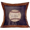 thumbnail image 3 of Sofa Decor&nbsp;Inspirational Quote Throw Pillow Cases Vintage Football Rugby Football&nbsp;Softball Pattern Decorative Farmhouse Pillow Cover Cushion Cover Set of 4 for Bedroom (Ball Set, 20"X20"), 3 of 6