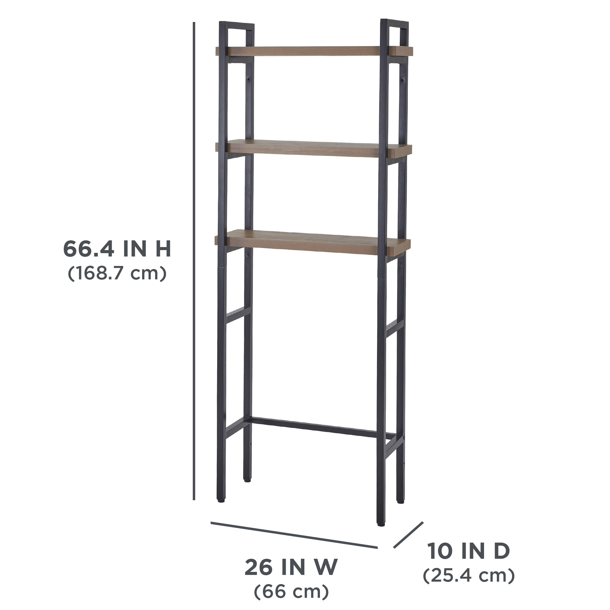 EZOWare Bathroom Storage Shelf, 4-Tier Collapsible Narrow Storage Organizer  Rack Accent Tower Display Shelving – Rubberwood