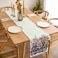 thumbnail image 3 of Table Runner 60 Inches Long for Kitchen Dining, Spring Flowers Dresser Scarf Farmhouse, Dining Table Decorations for Wedding/Parties, Country Watercolor Wildflowers Herbs 13 x 60 In, 3 of 8