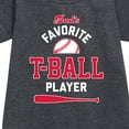 thumbnail image 2 of Instant Message - Dad's Favorite T-Ball Player - Girls Ss Fleece Dress, 2 of 5