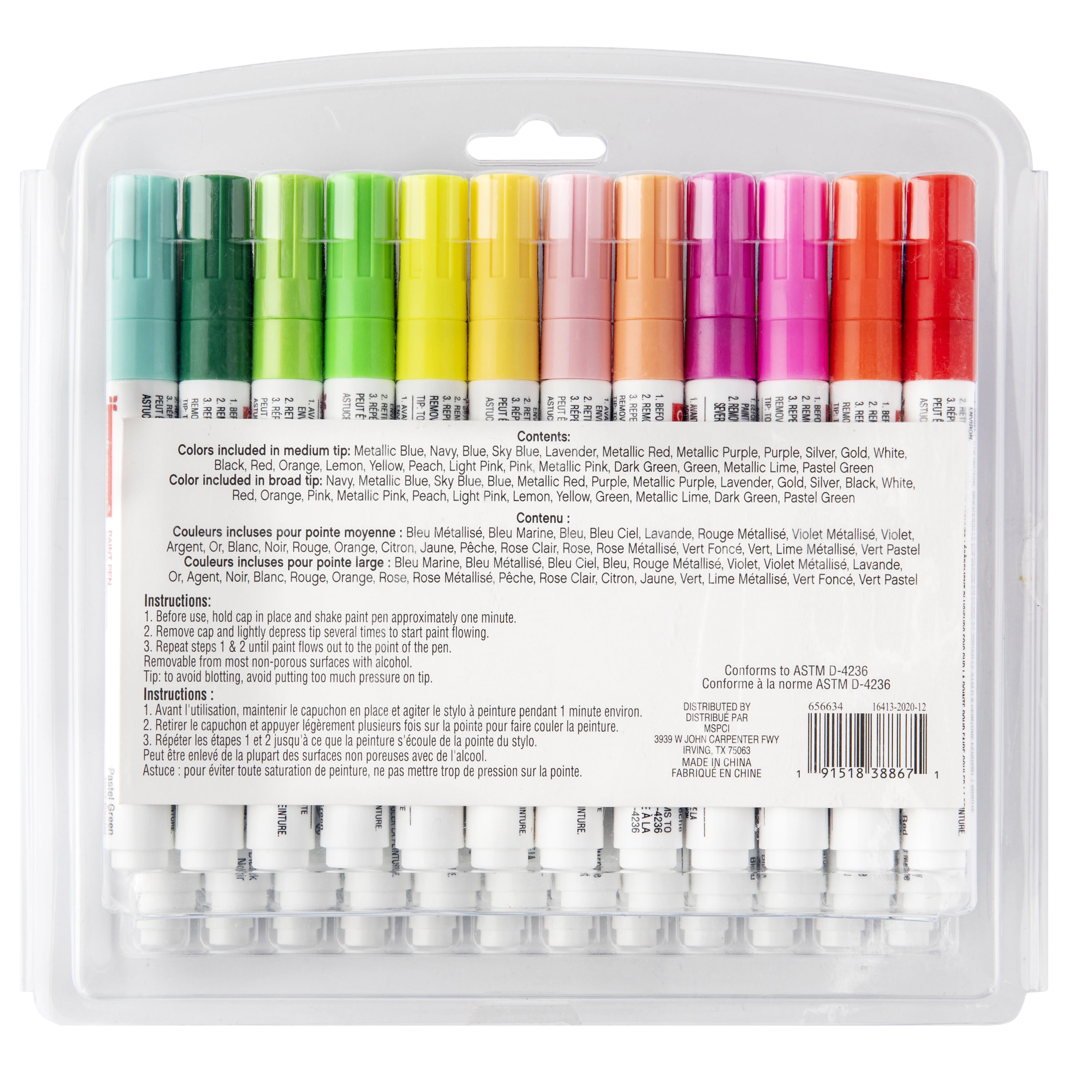 Assorted Medium & Broad Line Oil-Based Paint Pens by Craft Smart - Premium Paint Pens For Wood - Plastic - Metal - Glass - and Arts & Crafts - 1 Pack