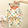 thumbnail image 2 of Pijamas de Navidad para niños, conjunto de ropa de invierno para niños y niñas, Tops con cuello redondo y pantalones largos, ropa de dormir para bebés, pijamas de oso de dibujos animados para niños, 2 of 4