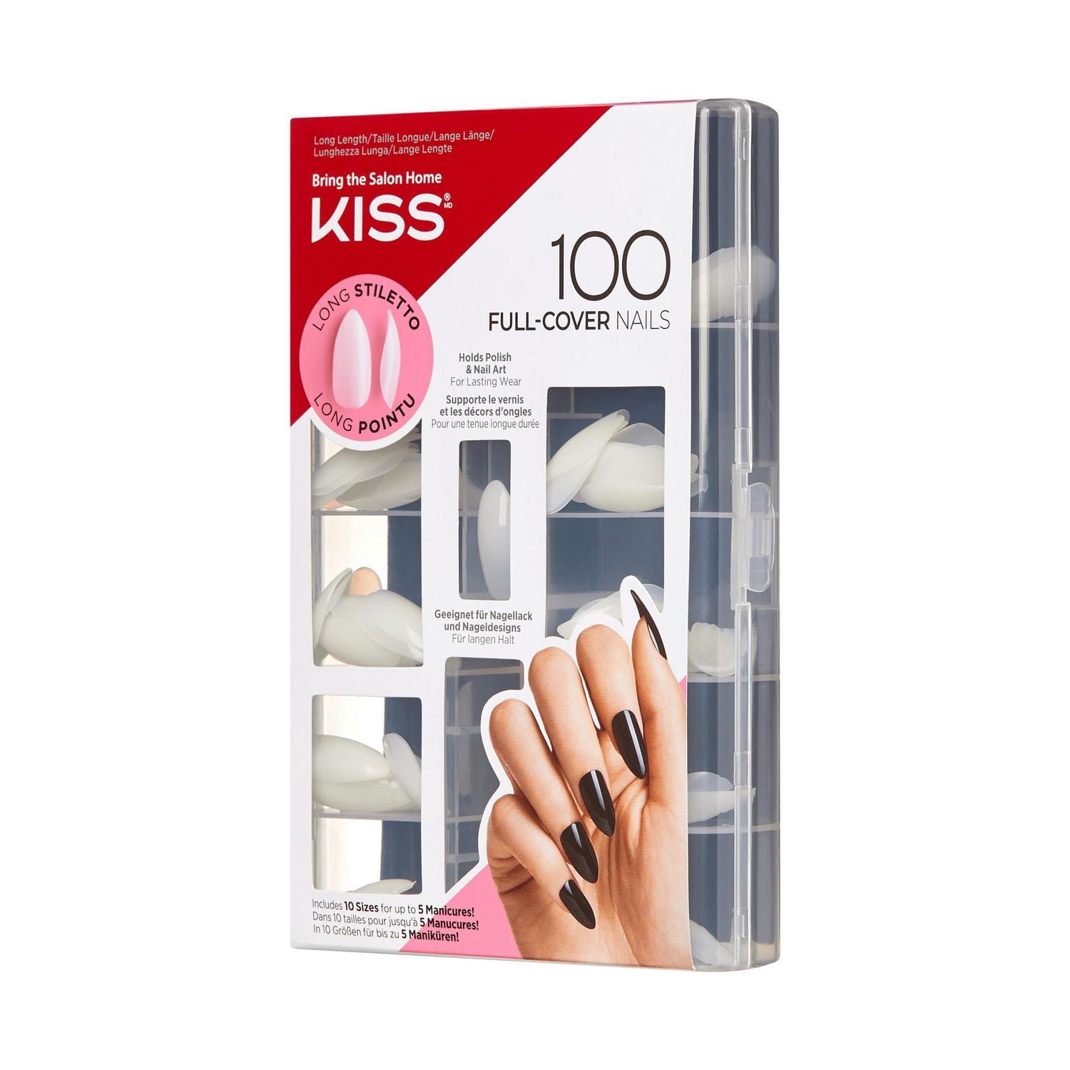 Kiss 100 Count - Long Stiletto, Perfect length & flair.