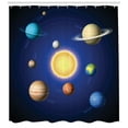 thumbnail image 3 of Ambesonne Space Shower Curtain, Solar System with Planets, 69"Wx84"L, Multicolor, 3 of 3