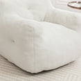 thumbnail image 5 of Bean Bag Chair, Bean Bag Sofa Chair with Armrests Stuffed High-Density Foam, Lazy Sofa Comfy Chairs BeanBag Chair for Adults in Living Room, Bedroom Read, White, 5 of 7