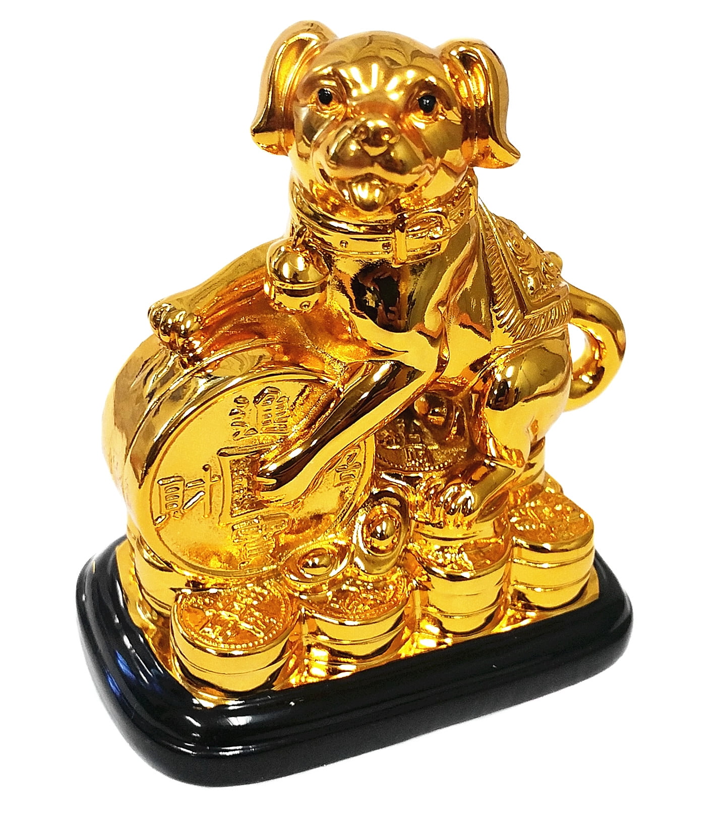 Feng Shui Good Fortune Zodiac Holding Money Coin Statue Figurine