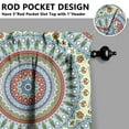 thumbnail image 3 of Zen Meditation Mandala Kitchen Curtains 2 Pack - 27.5x24 Inch Boho Chic Tribal Boho, Semi-Sheer Rod Pocket Window Treatment, 3 of 4