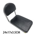 thumbnail image 3 of Cojín para asiento trasero de bicicleta, piel sintética, cómodo, fácil limpieza, duradero con respaldo Negro, 3 of 8
