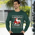thumbnail image 3 of Christmas Sweatshirt, All I Want for Christmas is Rugby Ugly Holiday Sweatshirt, Festive Santa Rugby Fan Jumper, Christmas Gameday Apparel for Men & Women, Unique Xmas Gift, 3 of 5