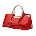 thumbnail image 4 of Bolso de mujer portátil de piel patentada con pegamento ligero, bolso de hombro para boda, bolso de novia, bolso de banquete, 4 of 5